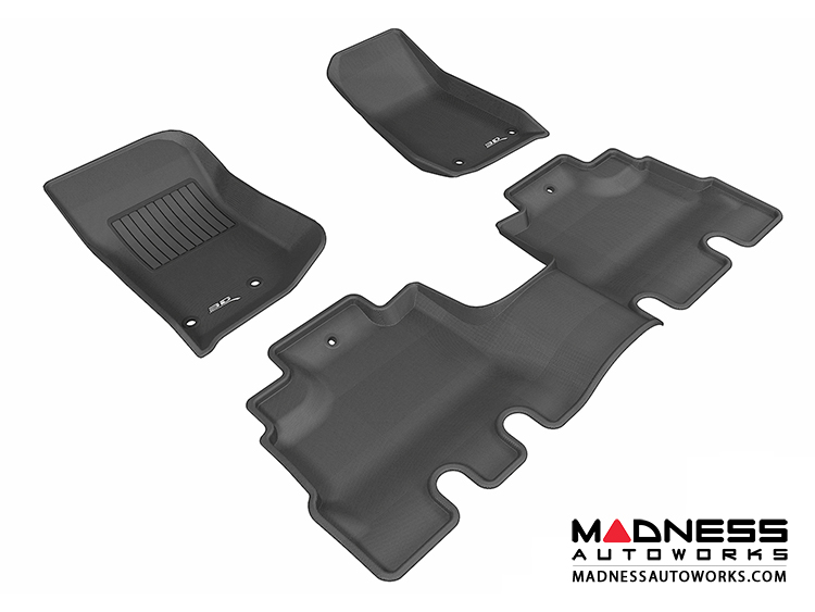 Jeep Wrangler Unlimited Floor Mats (Set of 3) - Black by 3D MAXpider